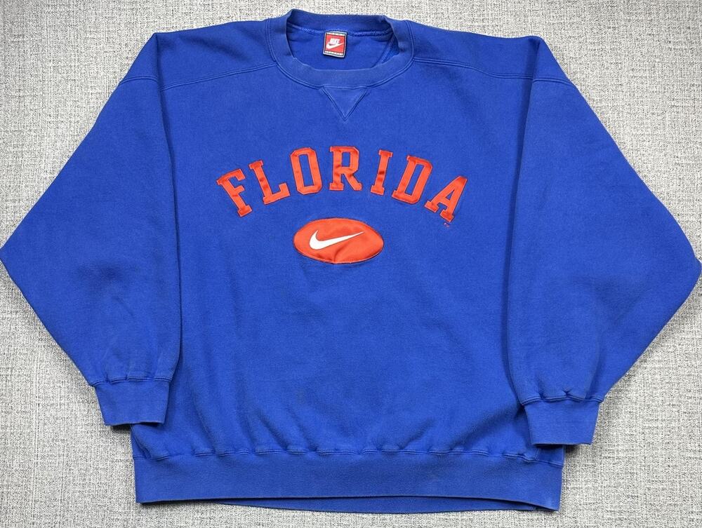 Vintage Florida Gators Sweatshirt Mens 2XL Blue NCAA Football Nike 90s UF Heavy